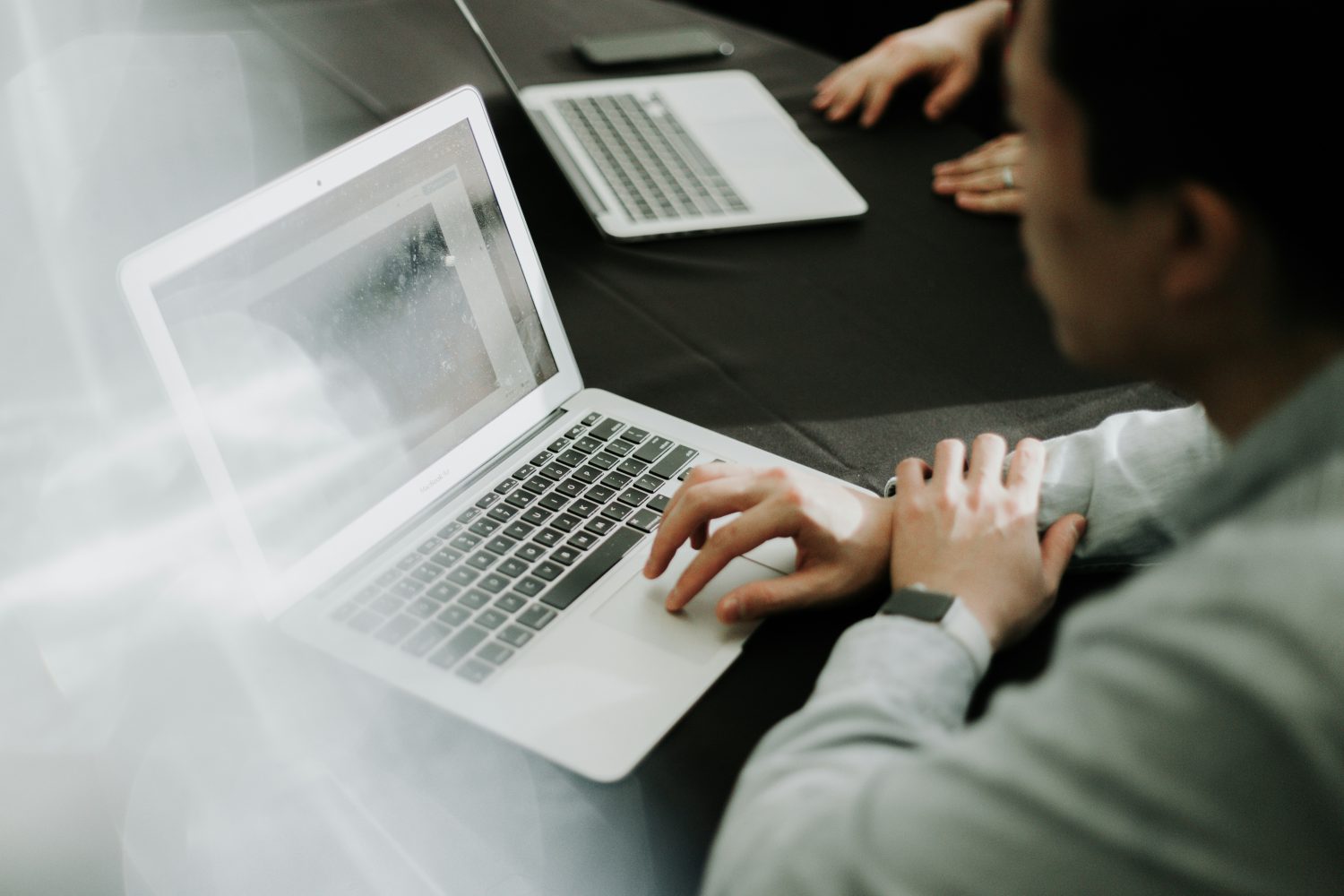 Person using a computer